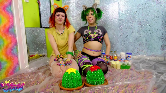 Cake Sploshing Real Lesbians