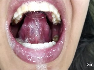 Mouth, teeth, vore, spit and_tongue fetish of Jan and Feb (demos)