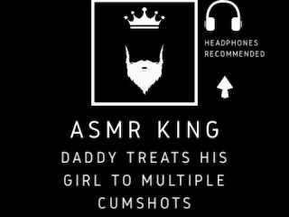 ASMR - Multiple Cumshots_over ass, pussy & face. Audio clip/moaning for her