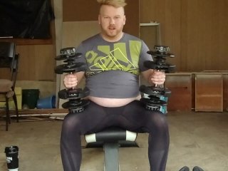 Fat Jock Gets New Home Gym