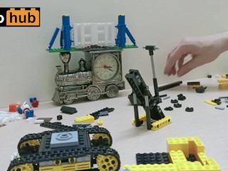 Building_super sexy Sluban Excavator M38-B0551 in fast speed (fake_Lego)