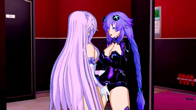 Hyperdimension Neptunia - Purple Heart X Purple Sister Yuri Hentai