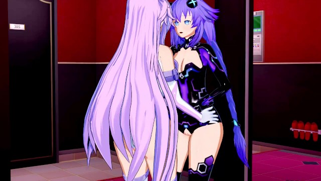 Hyperdimension Neptunia - Purple Heart X Purple Sister Yuri Hentai