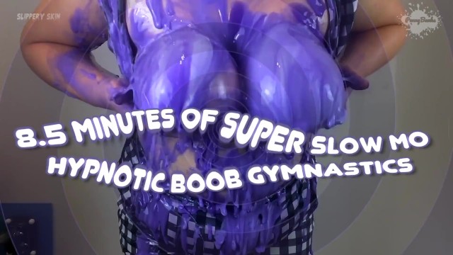 MESMERING SLOW MO HUGE TITS COVERED IN PURPLE SLIME - Pornhub.com