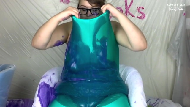 Filling my stretchy spandex sportswear with SLIME 11
