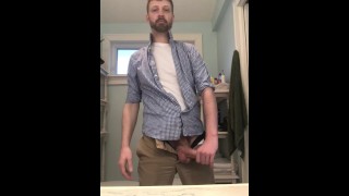 Huge Cock Preparing For The Workplace