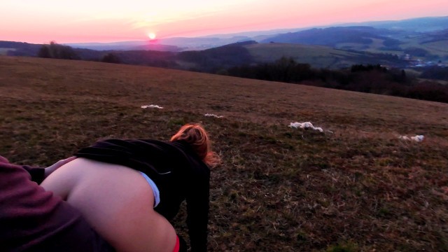 Hill Girl Sex - Outdoor Sex on the Top of the Hill at the Sunset. Mountain, Public, Hiking.  - Pornhub.com