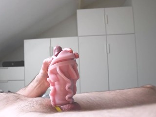 Autre façon d’utiliser sa vaginette, orgasme ruiné, cock ring