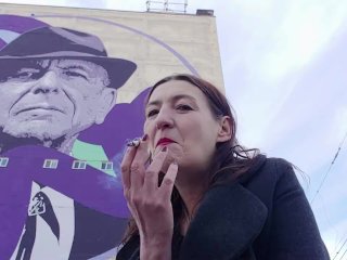 INHALE 13 Gypsy DoloresSmoking Fetish with Leonard Cohen/ Montreal Murals