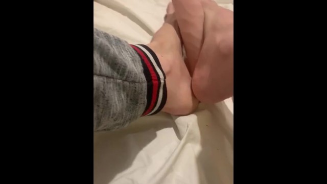 Fucking a dildo with my feet 7