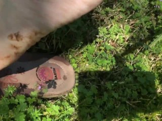 Sexy Red Sandals and MotherNature - Feet Fetish