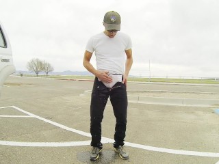 Pissing my black pants and white briefs at 4_public parks