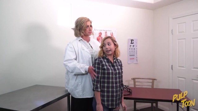 medical exam with little blonde