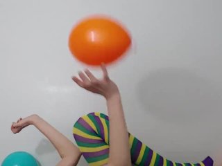 Gypsy Dolores Plays with Balloons, Funny AttemptOn a Balloon Fetish Video