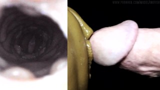 Closeup Fleshlight Internal Camera Whore Hole Cum Pole Cum Hole