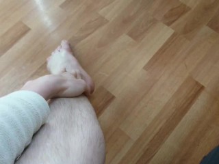 Hairy_legs fetish: worship your wife and sperm of_her lover on hairy legs