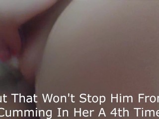 Screen Capture of Video Titled: BF Creampies Ovulating GF To Impregnate Her