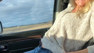 part 1–milf kara ordered to touch her twat while driving, squirts all over
