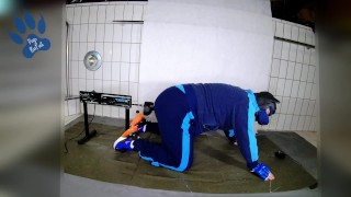 Dildo 6 8Cm Toy In His German Army Tracksuit Fucks Pup Machine