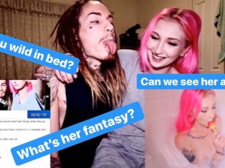 Live Q&A On Chaturbate, Strangers Ask Us Queastions. Then Bath Time