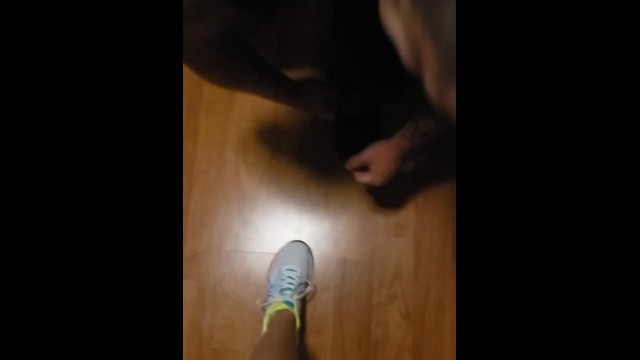 Slave gags on dirty socks after Queens treadmill run 14
