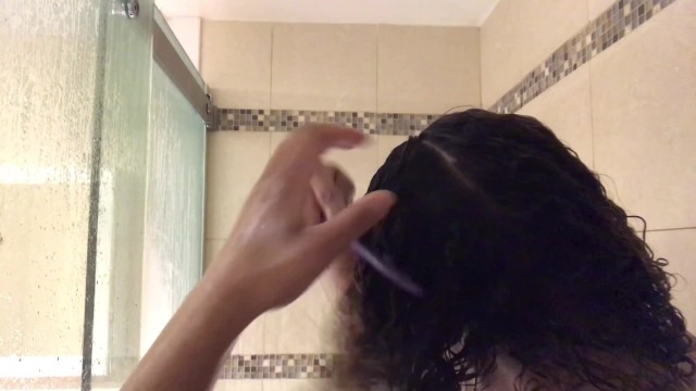 Washing my natural hair. 3