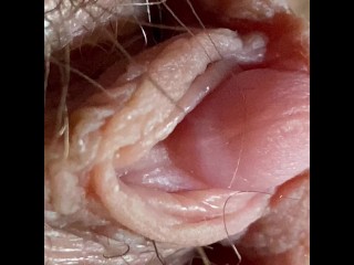 extreme close up on my hairy pussyand huge clitoris 4k video_test