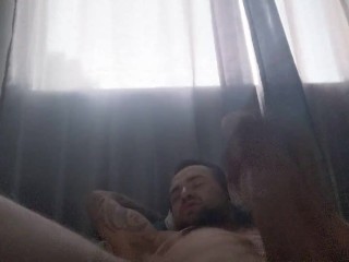 HUGE COCK sexy_TATTOED MALE SOLO DIRTY DADDY TALK TOSHAKING ORGASM