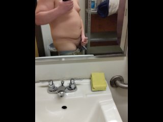 Jerking Off Cock At Home In Bathroom