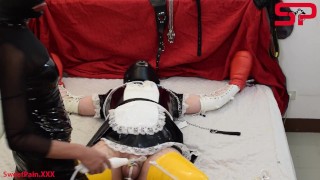 S02E01 Dominatrix Tortures Tied Up Sissy With Extreme CBT DEMO