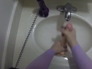 Screen Capture of Video Titled: Dildo and Vibrator Washing Keep Then Clean For #Scrubhub