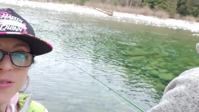 Giving This Lucky Guy A Blowjob While Hes Fly Fishing 2