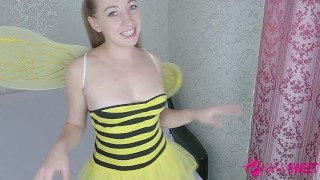 SLOPPY SUCK DICK COSPLAY BEE WITH A MASSIVE FACE