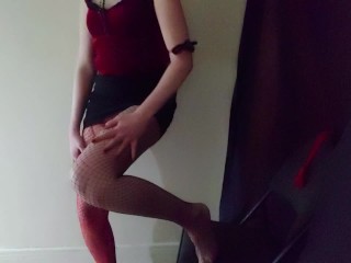 Le Rouge et le noir/ layered_fishnet feet fetish by Gypsy Dolores