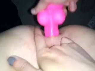 Squirting anal dildo &taking Daddy's_hot load