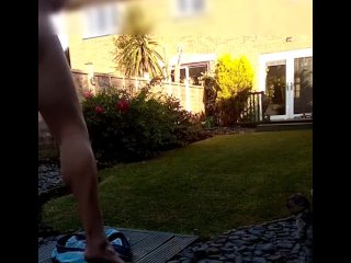 Naked In Garden Showing Quarantine Neighbour My Cock And Bum Hole