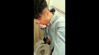 Gay Twink Sips His Own Piss While Drinking Pee With His Hand