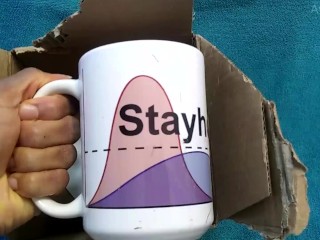 ASMR Teen Single Hand Unboxing of Stayhomehub Mug PornhubApparel Store Cup