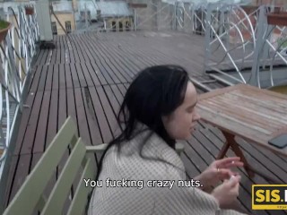 SIS.PORN. Dirty-minded bitch tries_cigarettes and_passionate fucking