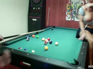 German Milf Seduce toFuck by Stranger_on Pool Table