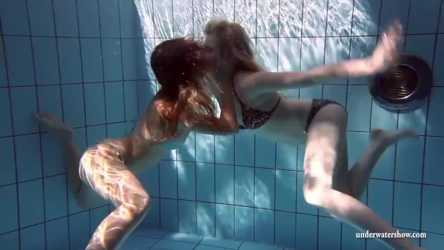 Zuzana and Lucie underwater swimming lesbos