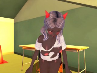 BIG_TIT DEMON LIKES TO BE COVERED BY SEMEN 3D_HENTAI