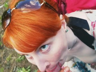 Redhead Milf Dani-Rae Diamond Public Outdoor Cock Suck