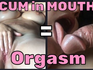 Cum in open mouth