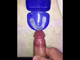 8 Cumshots to MILFs Nightguard before she sucks him off & feeds_him his_CUM