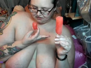 Sara Sloppily Sucks A Popsicle