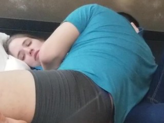 Nursing,Humping, Cumming All Over Her Jeans (Cumshot at_8:15)