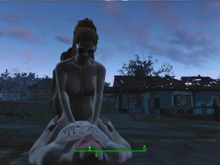Sexe Chaud Avec Un Guerrier Rouge. Tout Le Monde Baise! Fallout 4 Sex Mod