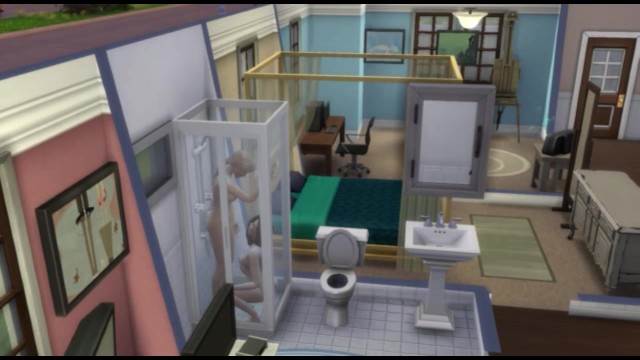Lesbians Fuck In The Shower While Husband At Work  sims 4