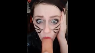 Sexy POV Catgirl Sucks You Off And Spanks Herself Just For You